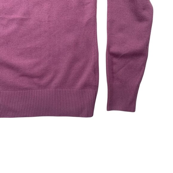 PEAK PERFORMANCE women pink golf v-neck 100% Lambswool Pullover Sweater Size L - Picture 4 of 16